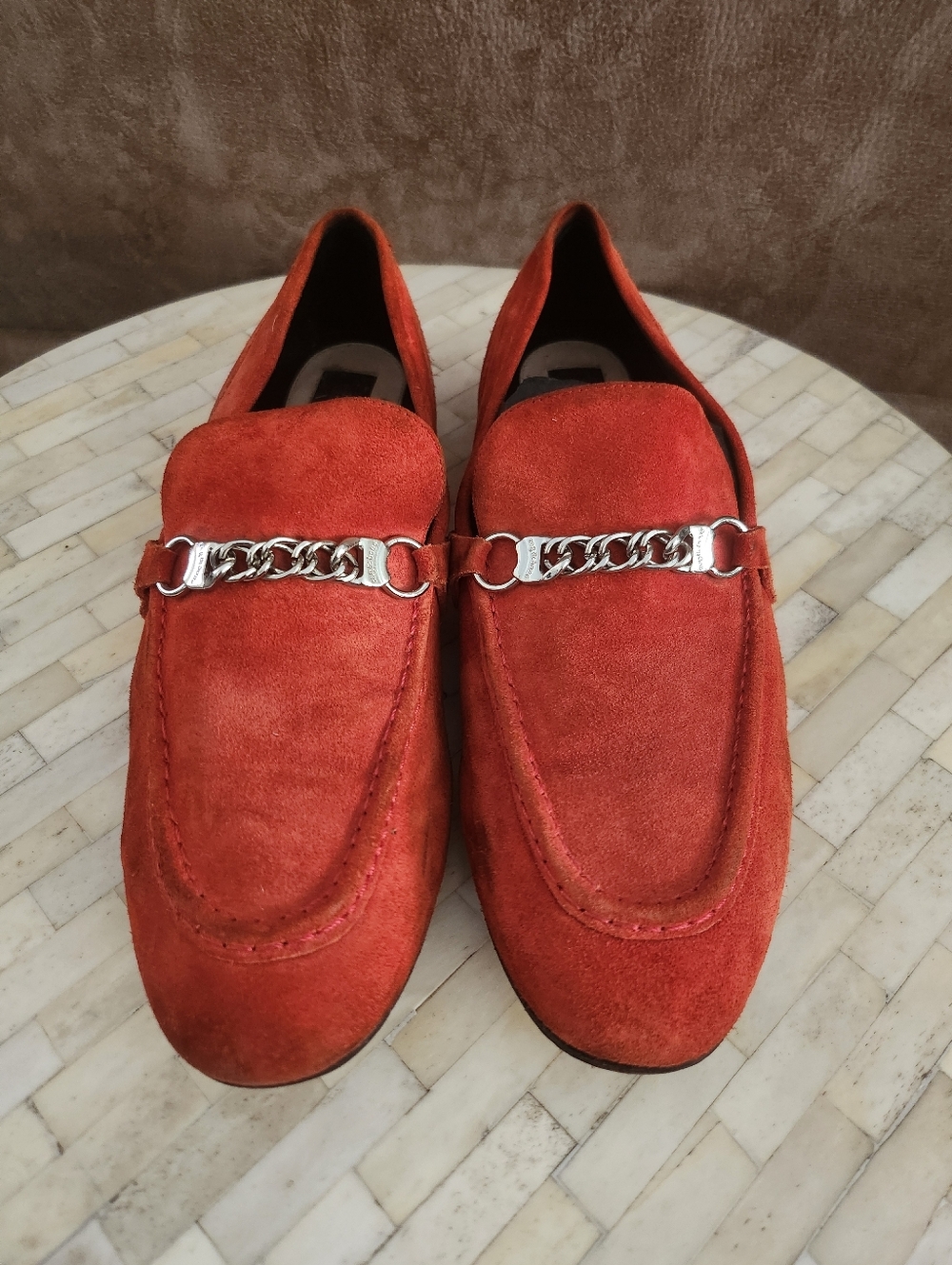 Rag & Bone Logan Cooper suede leather loafers size 39.5 - Picture 2 of 9